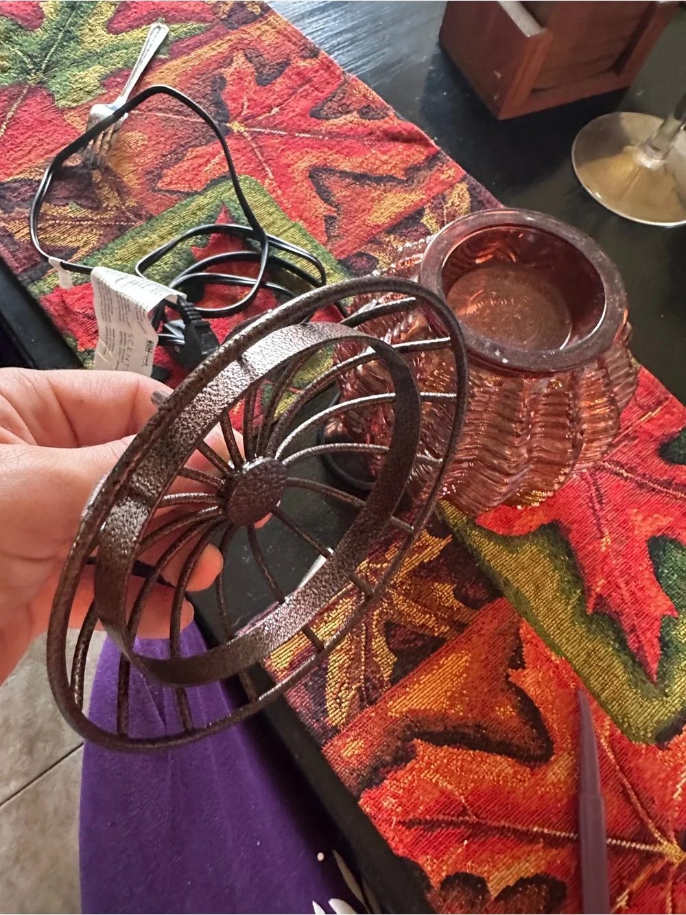 Amber waves warmer w/pumpkin lid